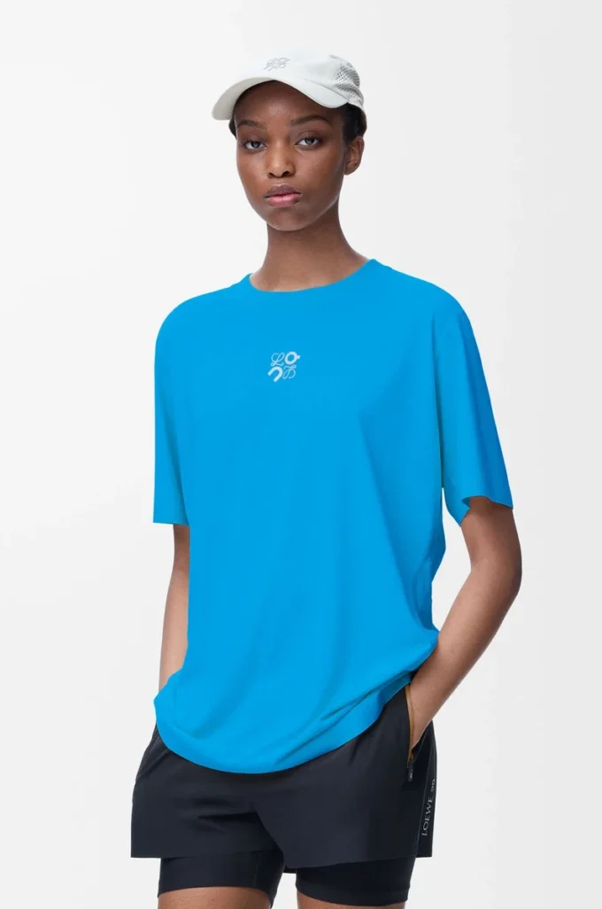 Aktiv T-shirt i teknisk jersey Blå