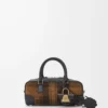 Amazona 23 kort väska i tartanmocka och nappa kalvskinn Tan/Black Amazona 23 kort väska i tartanmocka och nappa kalvskinn Tan/Black