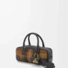 Amazona 23 kort väska i tartanmocka och nappa kalvskinn Tan/Black Amazona 23 kort väska i tartanmocka och nappa kalvskinn Tan/Black
