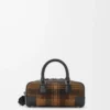 Amazona 23 kort väska i tartanmocka och nappa kalvskinn Tan/Black Amazona 23 kort väska i tartanmocka och nappa kalvskinn Tan/Black