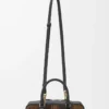 Amazona 23 kort väska i tartanmocka och nappa kalvskinn Tan/Black Amazona 23 kort väska i tartanmocka och nappa kalvskinn Tan/Black