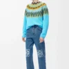 Anagram baggy jeans i denim Mid Blue Denim