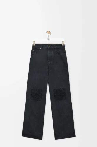 Anagram baggy jeans i denim Svart