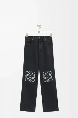 Anagram baggy jeans i denim Svart