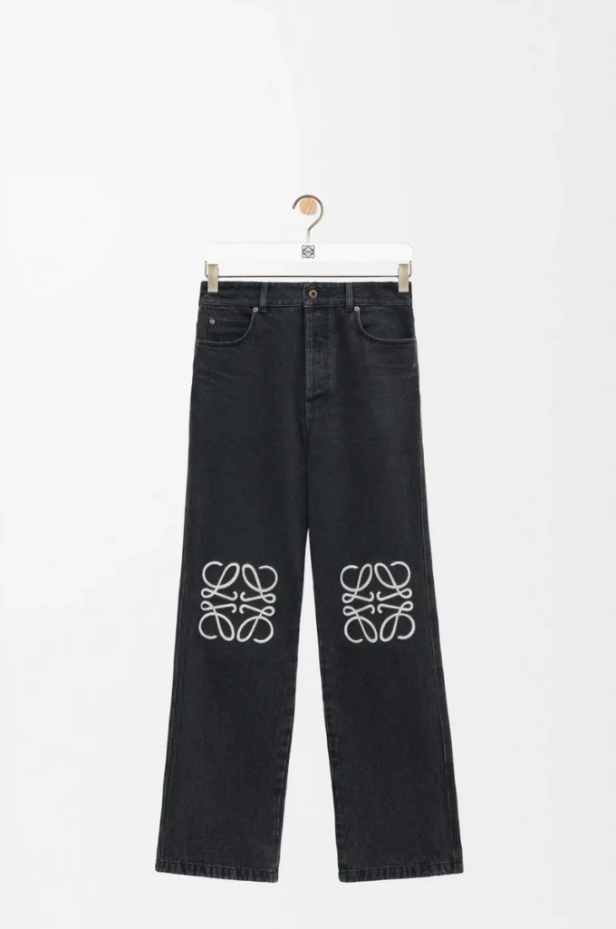 Anagram baggy jeans i denim Svart Anagram baggy jeans i denim Svart