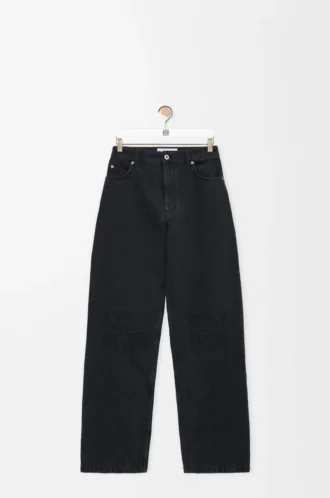 Anagram baggy jeans i denim Svart