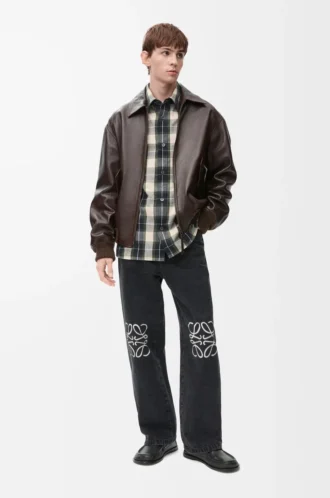 Anagram baggy jeans i denim Svart