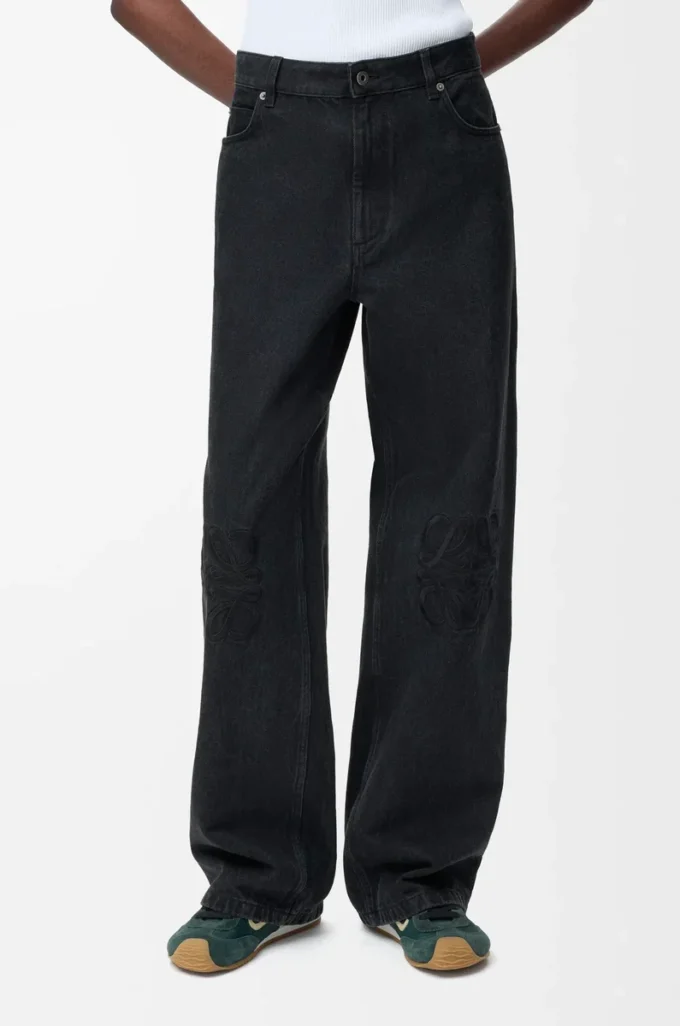 Anagram baggy jeans i denim Svart Anagram baggy jeans i denim Svart