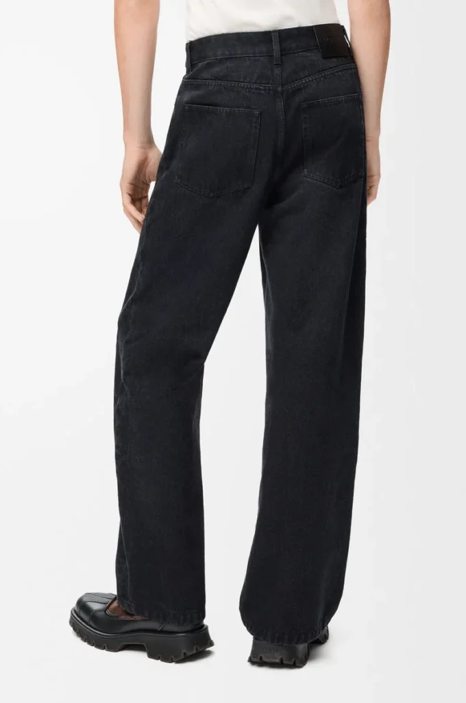 Anagram baggy jeans i denim Svart