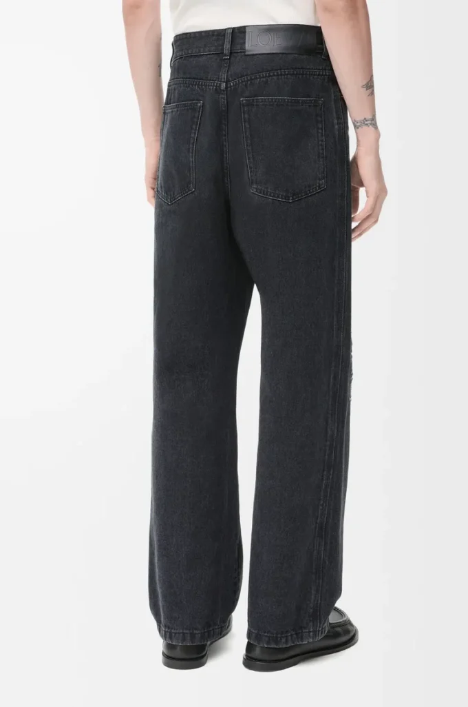 Anagram baggy jeans i denim Svart Anagram baggy jeans i denim Svart