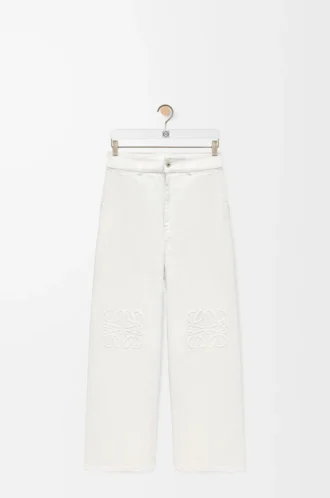 Anagram baggy jeans i denim Vit