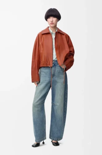 Anagram-barreljeans i denim Tvättad denim