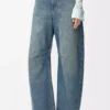 Anagram-barreljeans i denim Tvättad denim Anagram-barreljeans i denim Tvättad denim