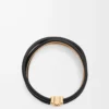 Anagram Bombé-armband i kalvskinn Svart
