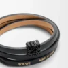 Anagram Bombé-armband i kalvskinn Svart