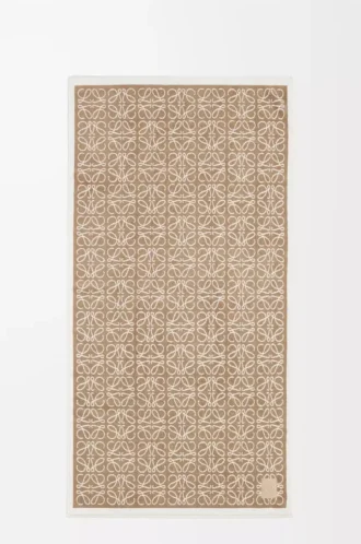 Anagram-handduk i bomull Beige