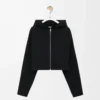 Anagram-hoodie med dragkedja i ull Svart Anagram-hoodie med dragkedja i ull Svart