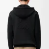 Anagram-hoodie med dragkedja i ull Svart