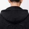Anagram-hoodie med dragkedja i ull Svart