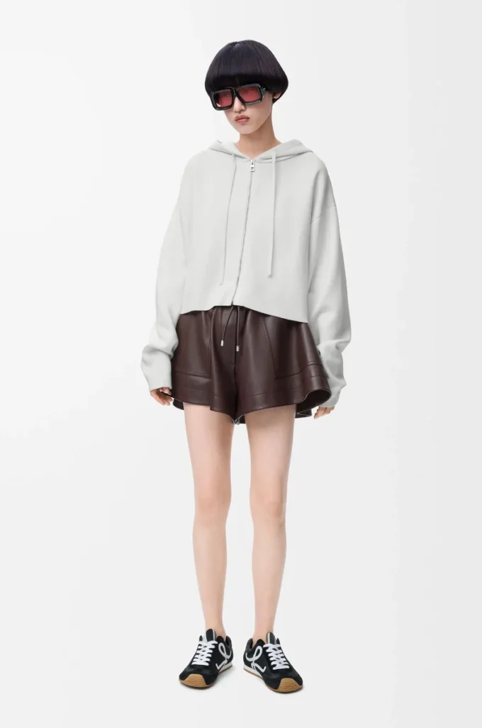 Anagram-hoodie med dragkedja i ull Vit Anagram-hoodie med dragkedja i ull Vit