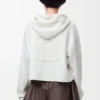 Anagram-hoodie med dragkedja i ull Vit Anagram-hoodie med dragkedja i ull Vit
