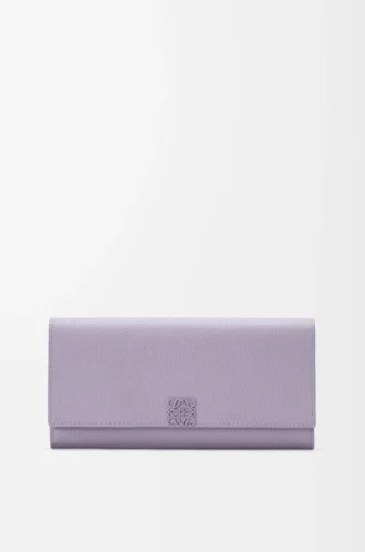 Anagram kontinental plånbok i kalvskinn med kornig struktur Dirty Mauve