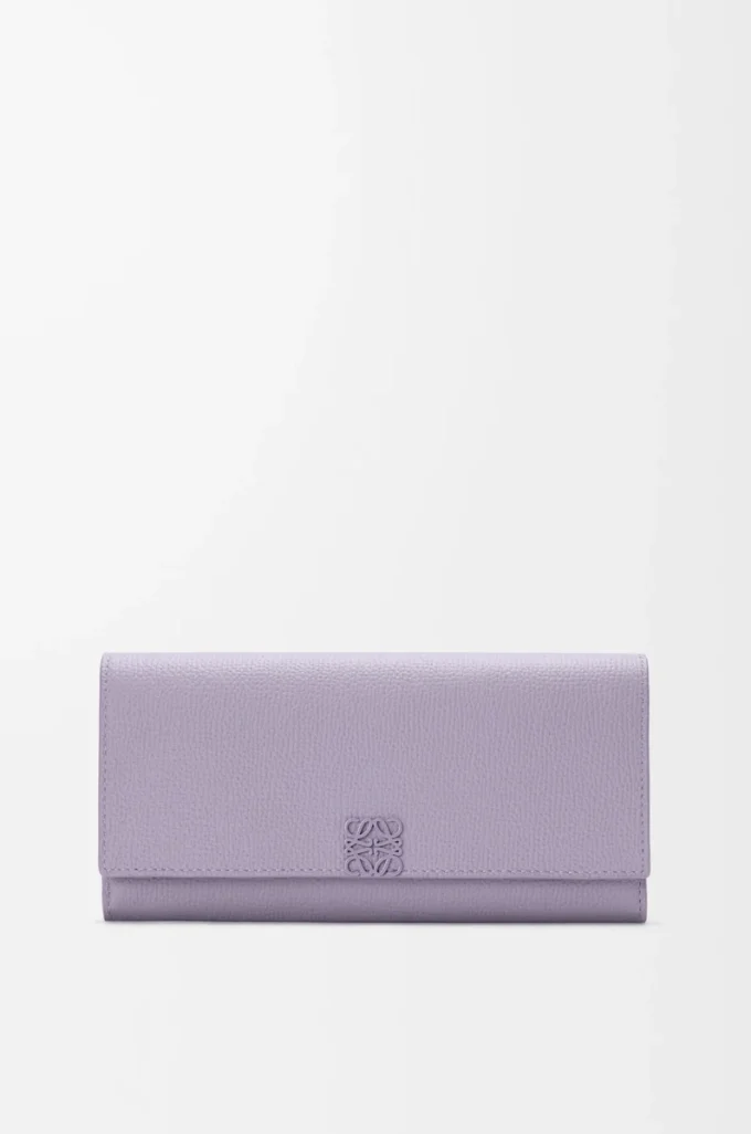 Anagram kontinental plånbok i kalvskinn med kornig struktur Dirty Mauve