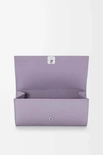 Anagram kontinental plånbok i kalvskinn med kornig struktur Dirty Mauve