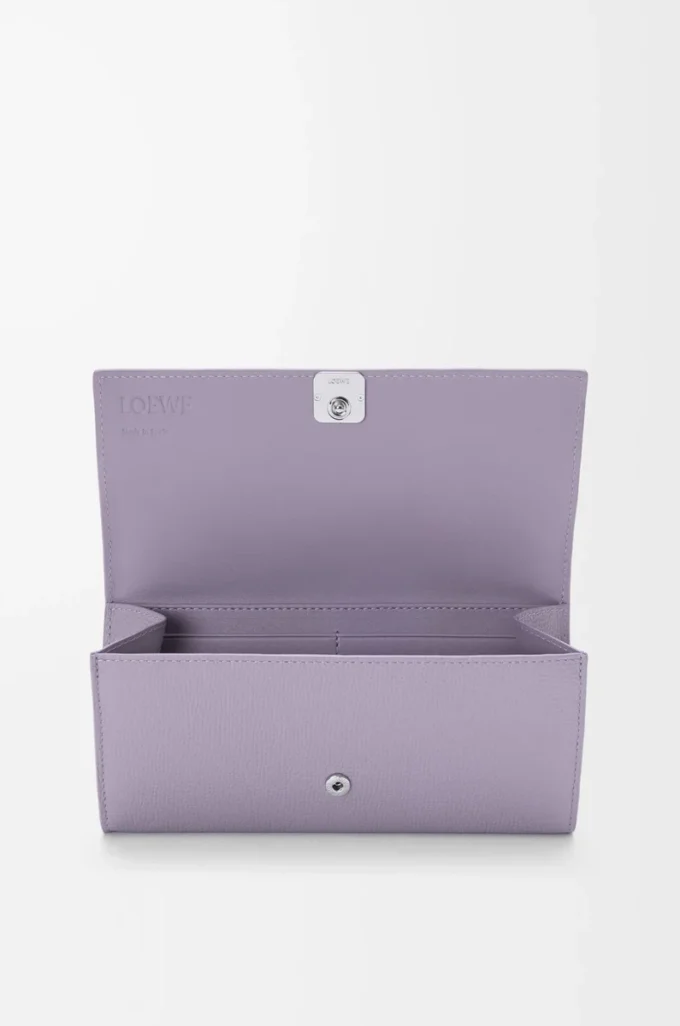 Anagram kontinental plånbok i kalvskinn med kornig struktur Dirty Mauve