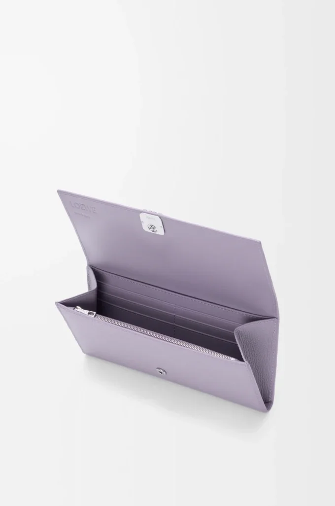Anagram kontinental plånbok i kalvskinn med kornig struktur Dirty Mauve
