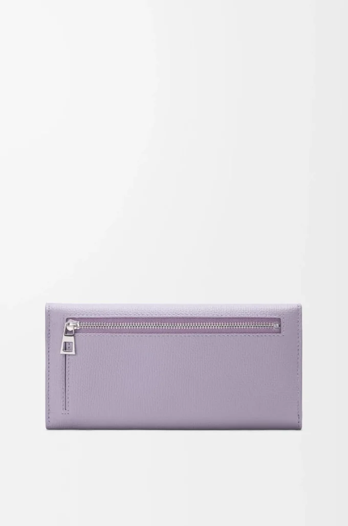 Anagram kontinental plånbok i kalvskinn med kornig struktur Dirty Mauve