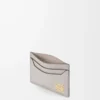 Anagram kortficka i kalvskinn med kornig struktur Light Ghost Grey