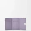 Anagram liten vertikal plånbok i kalvskinn med kornig struktur, Dirty Mauve