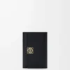 Anagram liten vertikal plånbok i kornigt kalvskinn Black/Gold