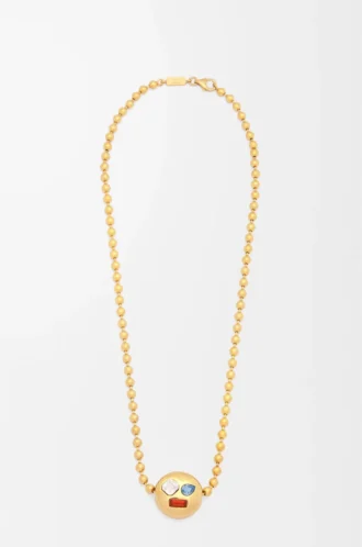 Anagram Pebble halsband i sterlingsilver och kristaller Guld/Flerfärgat