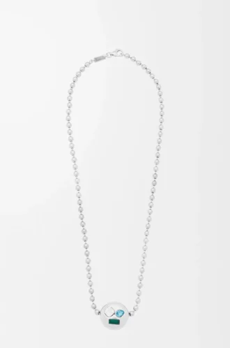 Anagram Pebble halsband i sterlingsilver och kristaller Silver/Flerfärgat