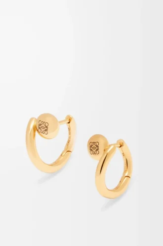Anagram Pebble mini hoop örhängen i sterlingsilver Guld