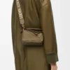 Anagram-rem i jacquard och kalvskinn Dark Khaki