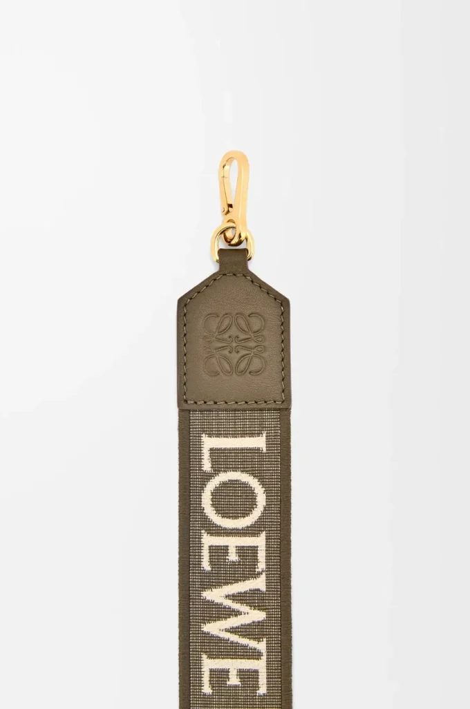 Anagram-rem i jacquard och kalvskinn Dark Khaki