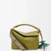 Anagram-rem i jacquard och kalvskinn Dark Khaki