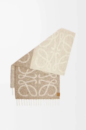 Anagram-scarf i alpacka och ull Beige/Vit