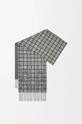 Anagram-scarf i silke och kashmir Antracit/Grå/Beige
