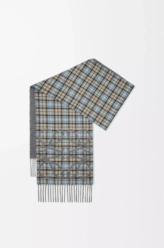 Anagram-scarf i silke och kashmir Antracit/Grå/Beige Anagram-scarf i silke och kashmir Antracit/Grå/Beige