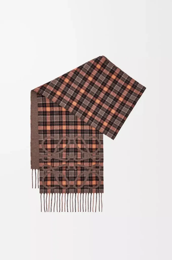 Anagram-scarf i silke och kashmir Brun/Flerfärgad Anagram-scarf i silke och kashmir Brun/Flerfärgad