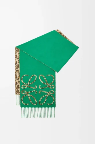 Anagram-scarf i silke och kashmir Grön/Flerfärgad