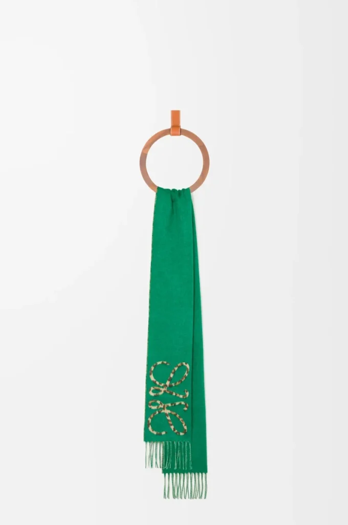 Anagram-scarf i silke och kashmir Grön/Flerfärgad Anagram-scarf i silke och kashmir Grön/Flerfärgad