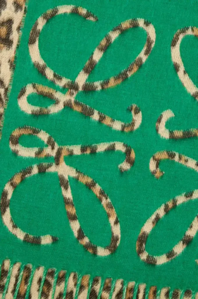 Anagram-scarf i silke och kashmir Grön/Flerfärgad Anagram-scarf i silke och kashmir Grön/Flerfärgad