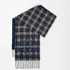 Anagram-scarf i silke och kashmir Marinblå/Antracit/Marinblå