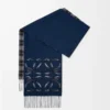 Anagram-scarf i silke och kashmir Marinblå/Antracit/Marinblå