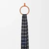 Anagram-scarf i silke och kashmir Marinblå/Antracit/Marinblå